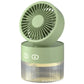 Hogar Spray fan Humidifier Cooling Fan With Night Light 350 Ml Tank Desktop Fan Turbine Foldable Cold Air Humidifier Spray Fan