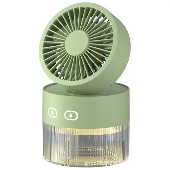 Hogar Spray fan Humidifier Cooling Fan With Night Light 350 Ml Tank Desktop Fan Turbine Foldable Cold Air Humidifier Spray Fan