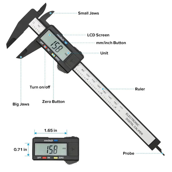 150mm 100mm Caliper Measuring Digital Ruler