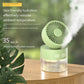 Hogar Spray fan Humidifier Cooling Fan With Night Light 350 Ml Tank Desktop Fan Turbine Foldable Cold Air Humidifier Spray Fan