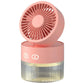 Hogar Spray fan Humidifier Cooling Fan With Night Light 350 Ml Tank Desktop Fan Turbine Foldable Cold Air Humidifier Spray Fan