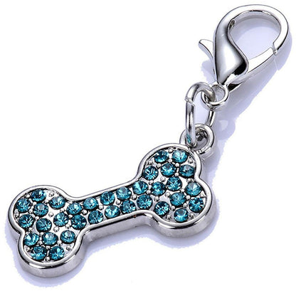 Pet Festive Dress Up Bone Pendant Tag Collar Accessories